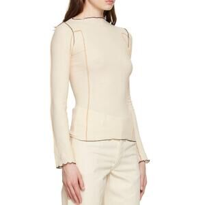 Baserange Omato Long Sleeve Tee Shirt Top Undyed Brown Size Small Organic NWT